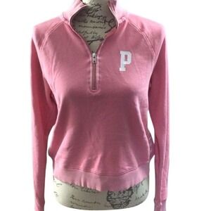 SALE Women's Victoria Secret Pink Pullover Quarter Zip Sweater Size XSmall